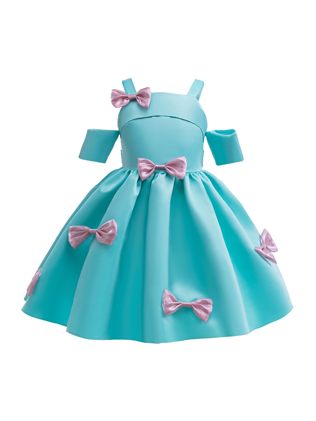

StyleCast x Revolte Girls Shoulder Straps Fit & Flare Dress, Blue