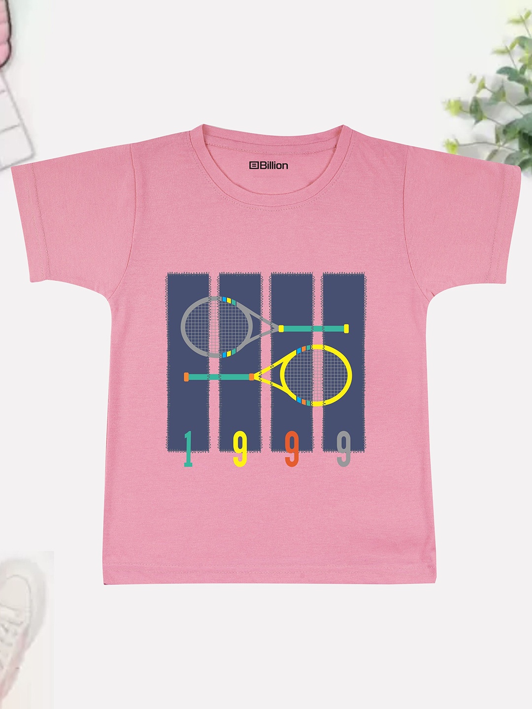 

Billion Boys Printed Bio Finish T-shirt, Pink