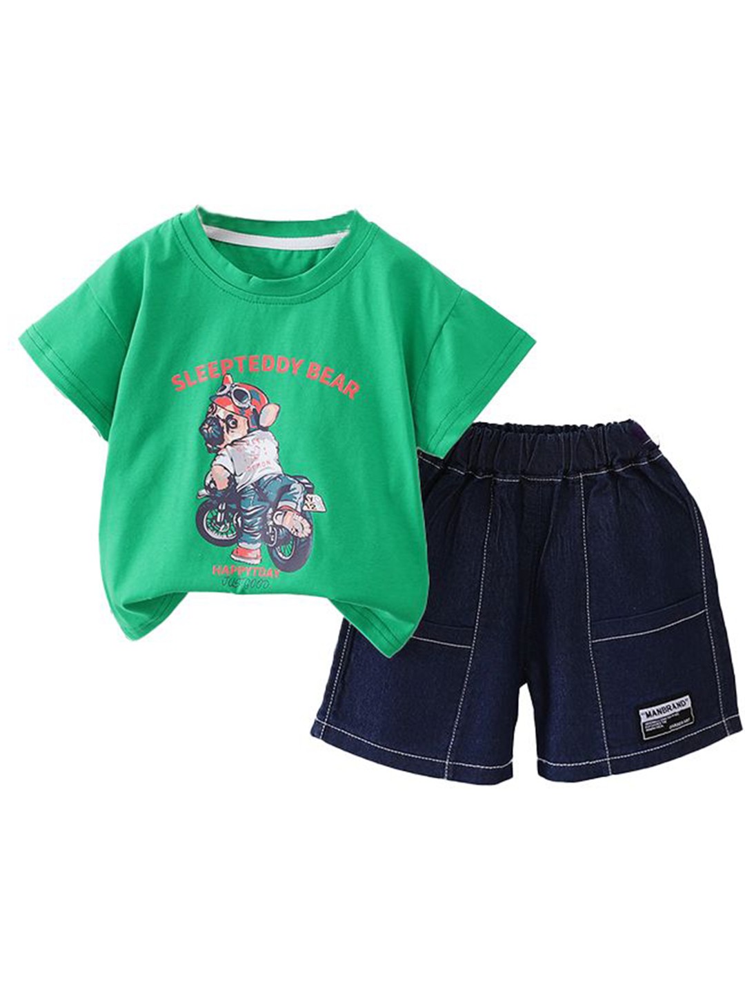 

StyleCast x Revolte Boys Printed T-shirt With Shorts, Green