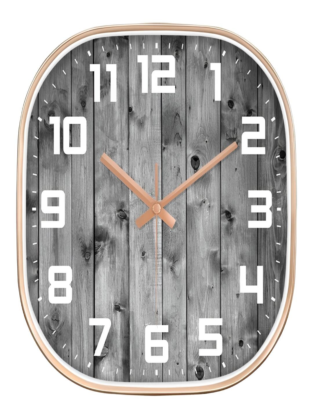 

M T BROTHERS Grey & White Traditional Wall Clock