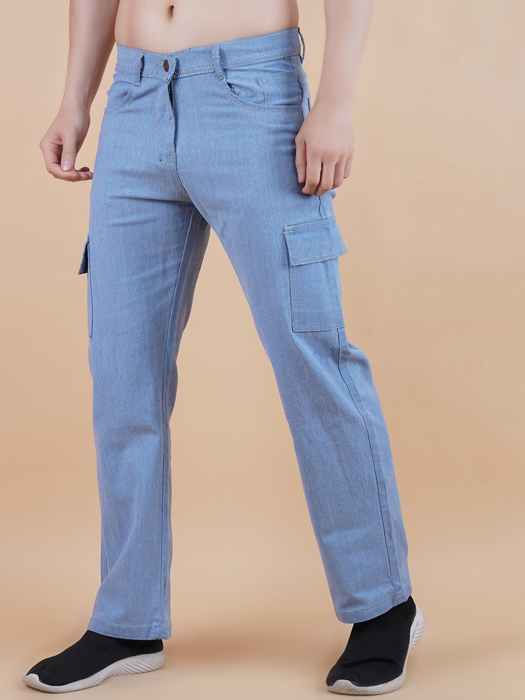 

LINARIA Men Classic Mid-Rise Straight Fit Clean Look Jeans, Blue