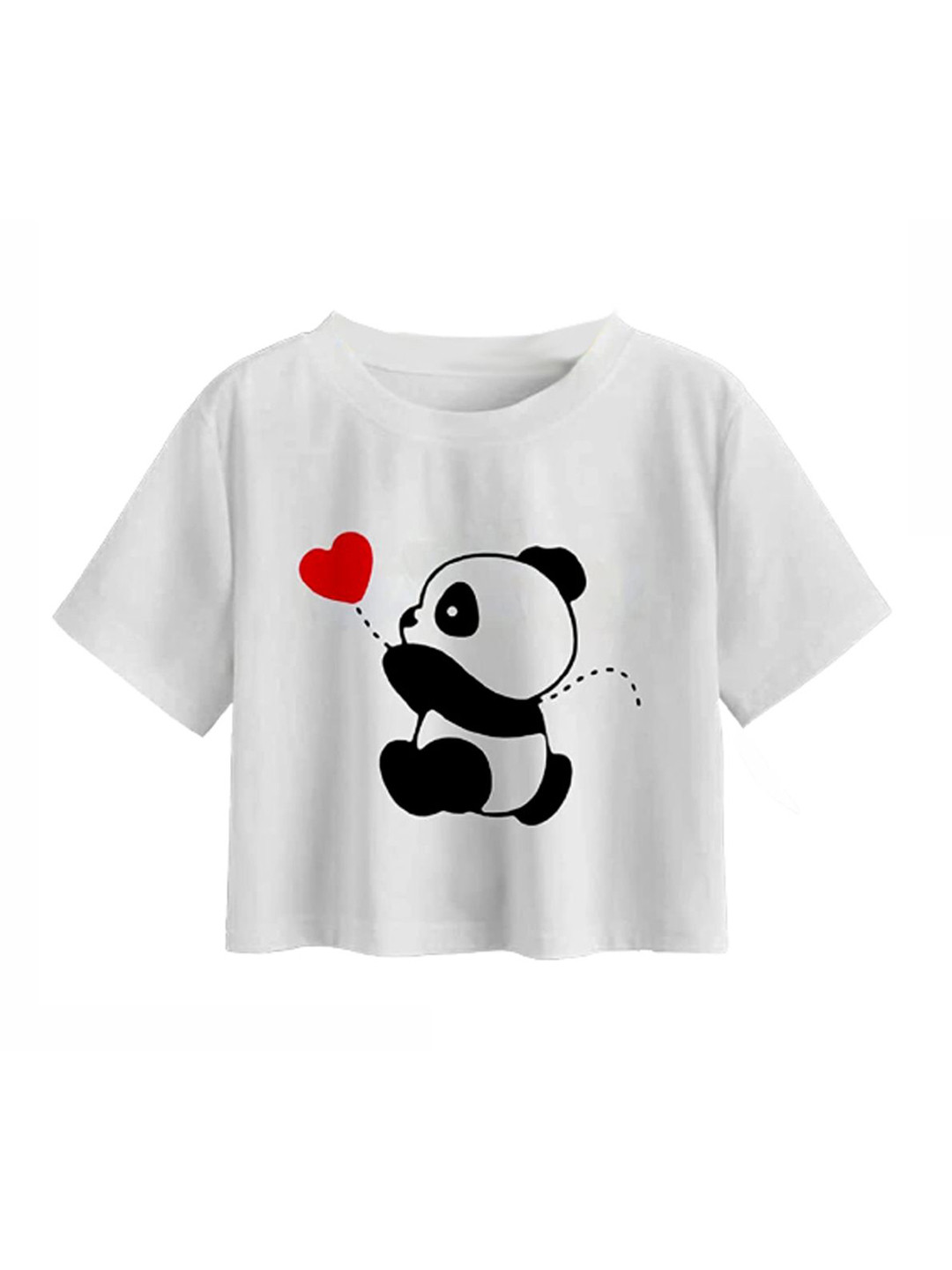 

LOVO Girls Printed Cotton T-shirt, White
