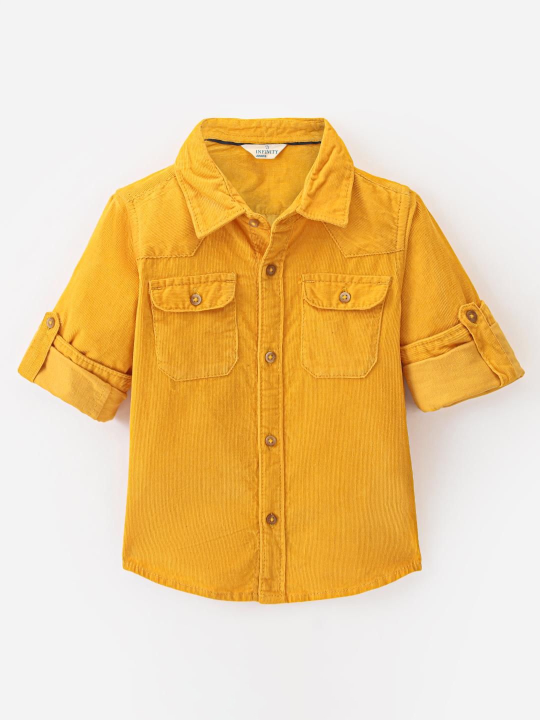 

Infinity Boys Tailored Fit Opaque Casual Shirt, Yellow