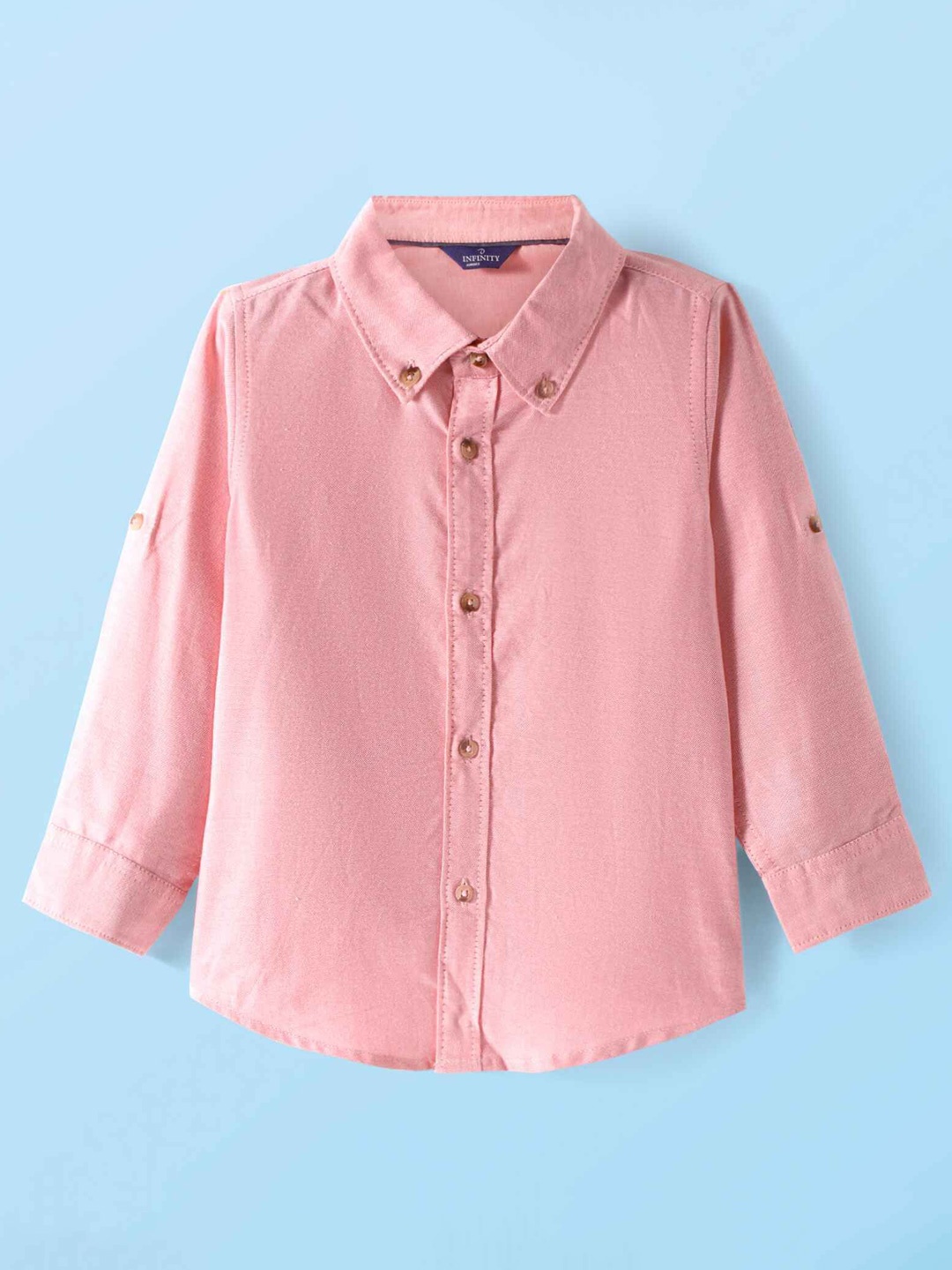 

Infinity Boys Tailored Fit Opaque Casual Shirt, Peach