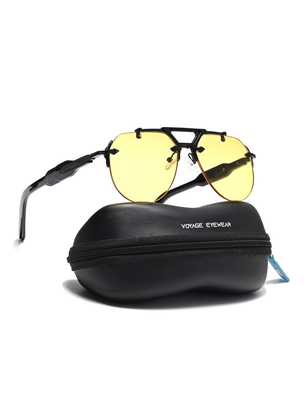 

Voyage Unisex Aviator UV Protected Sunglasses 98246MG5885, Yellow