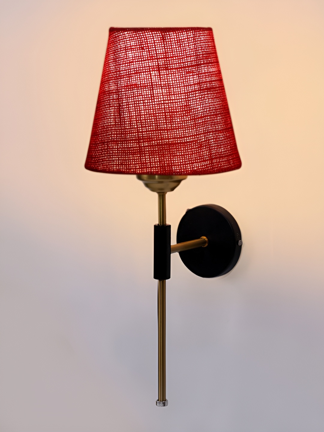 

Devansh Maroon & Black Textured Metal Contemporary Frustum Shaped Wall Lamp