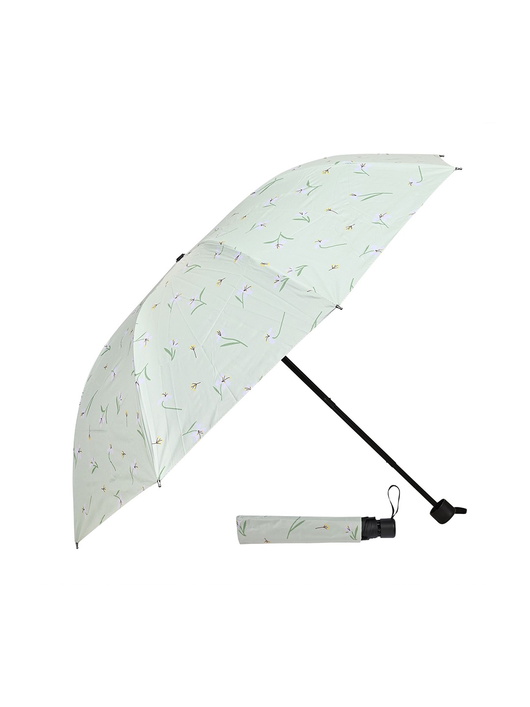 

LOOM LEGACY Manual 3 Fold Floral Umbrellas, Green