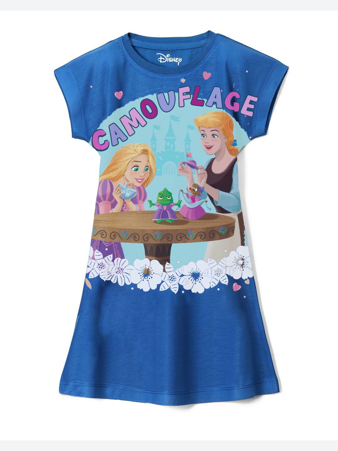 

Wear Your Mind Girls Disney Princess Character Print A-Line Dress, Blue