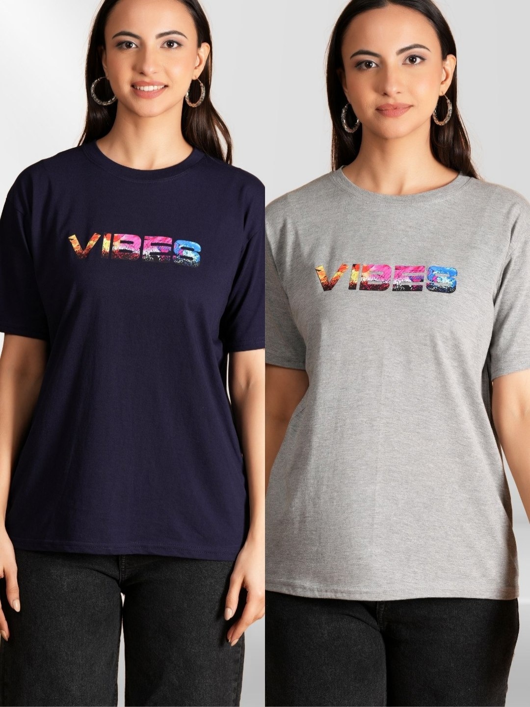 

BAESD Women Typography 2 Printed Applique T-shirt, Multi
