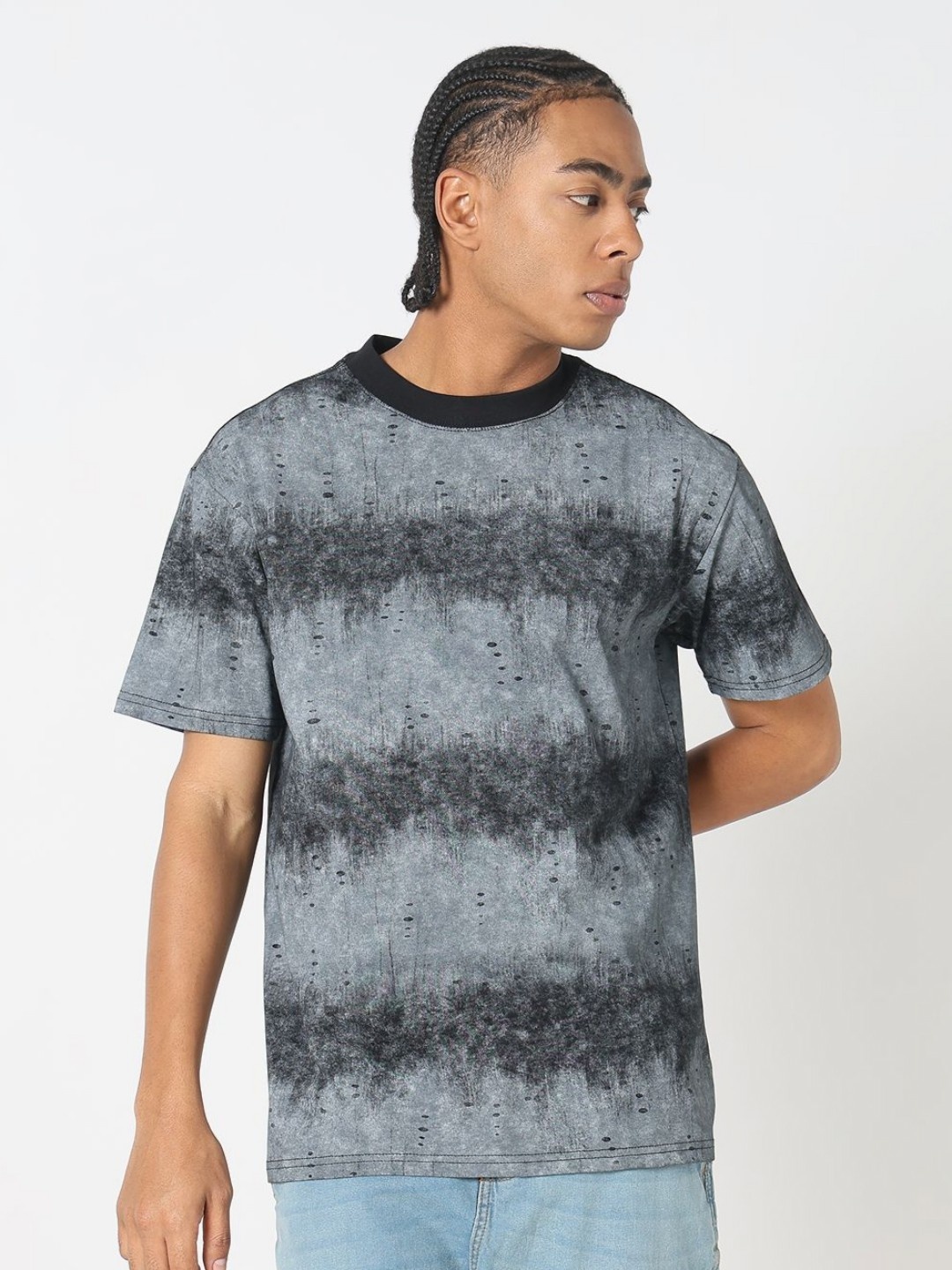 

SHOWOFF Men Tie and Dye Dyed T-shirt, Grey