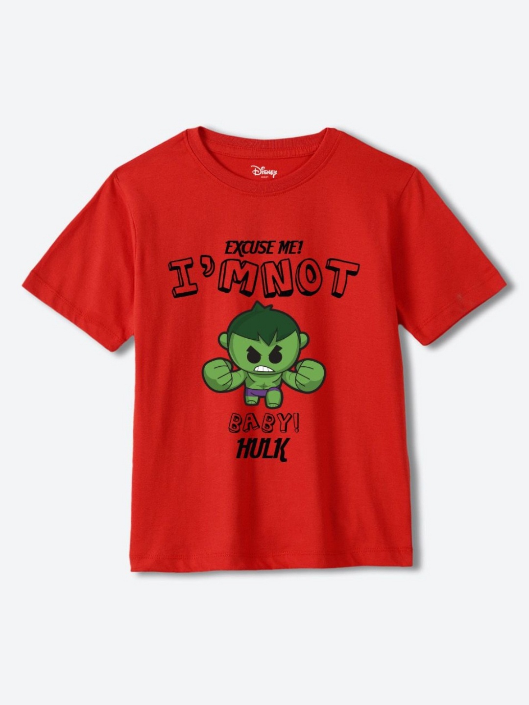 

Wear Your Mind Boys Avengers Printed Pure Cotton Applique T-shirt, Red