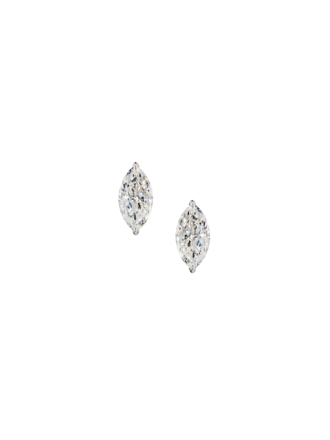 

1 CT Marquise Diamond Studs, Yellow