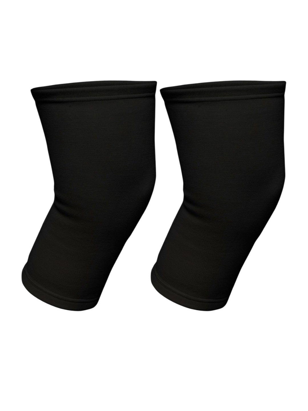 

Kuber Industries 2-Pcs Cotton 4-Way Compression Joint Pain Knee Caps, Black