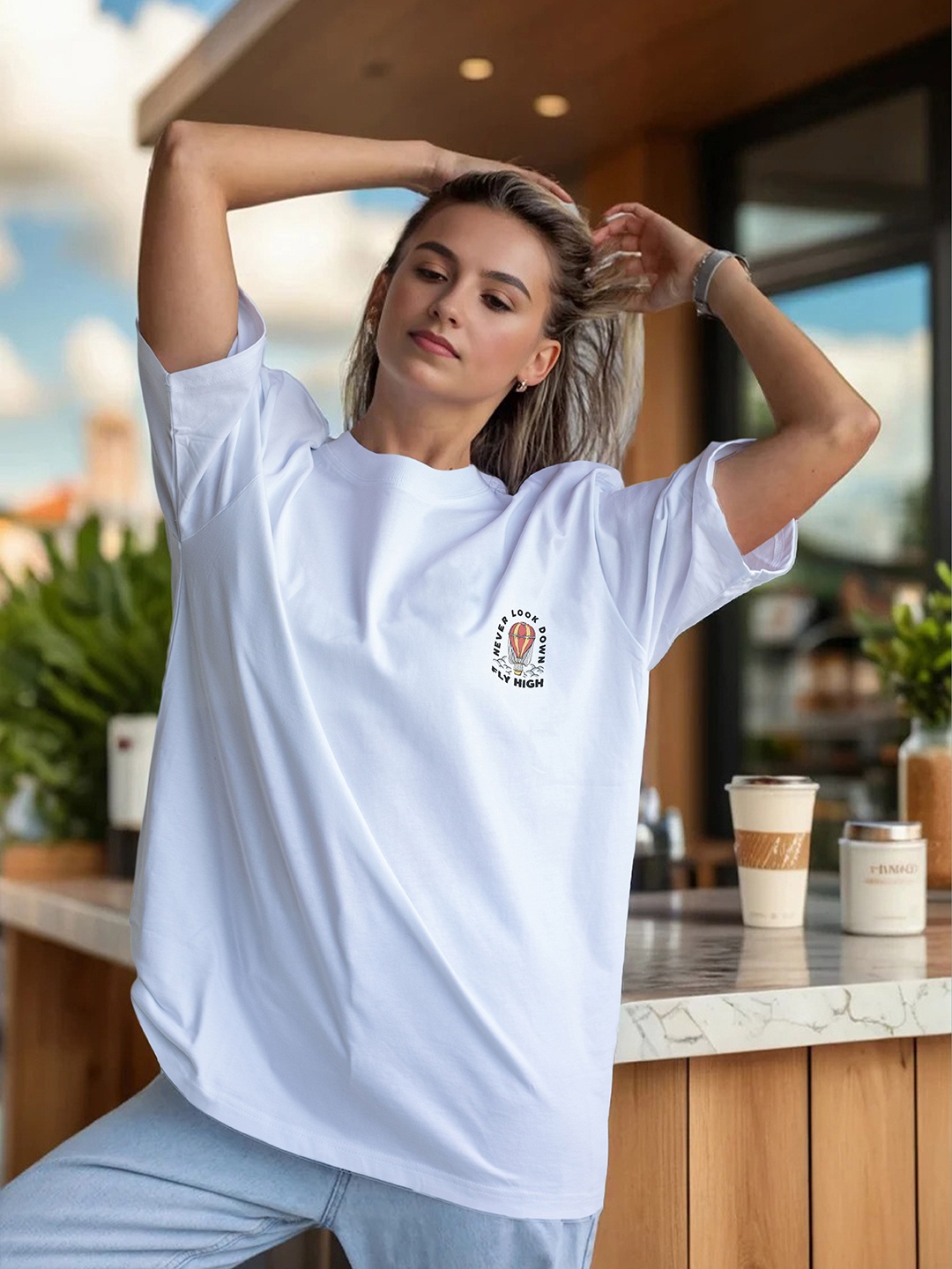 

Moda Rapido Women Applique T-shirt, White