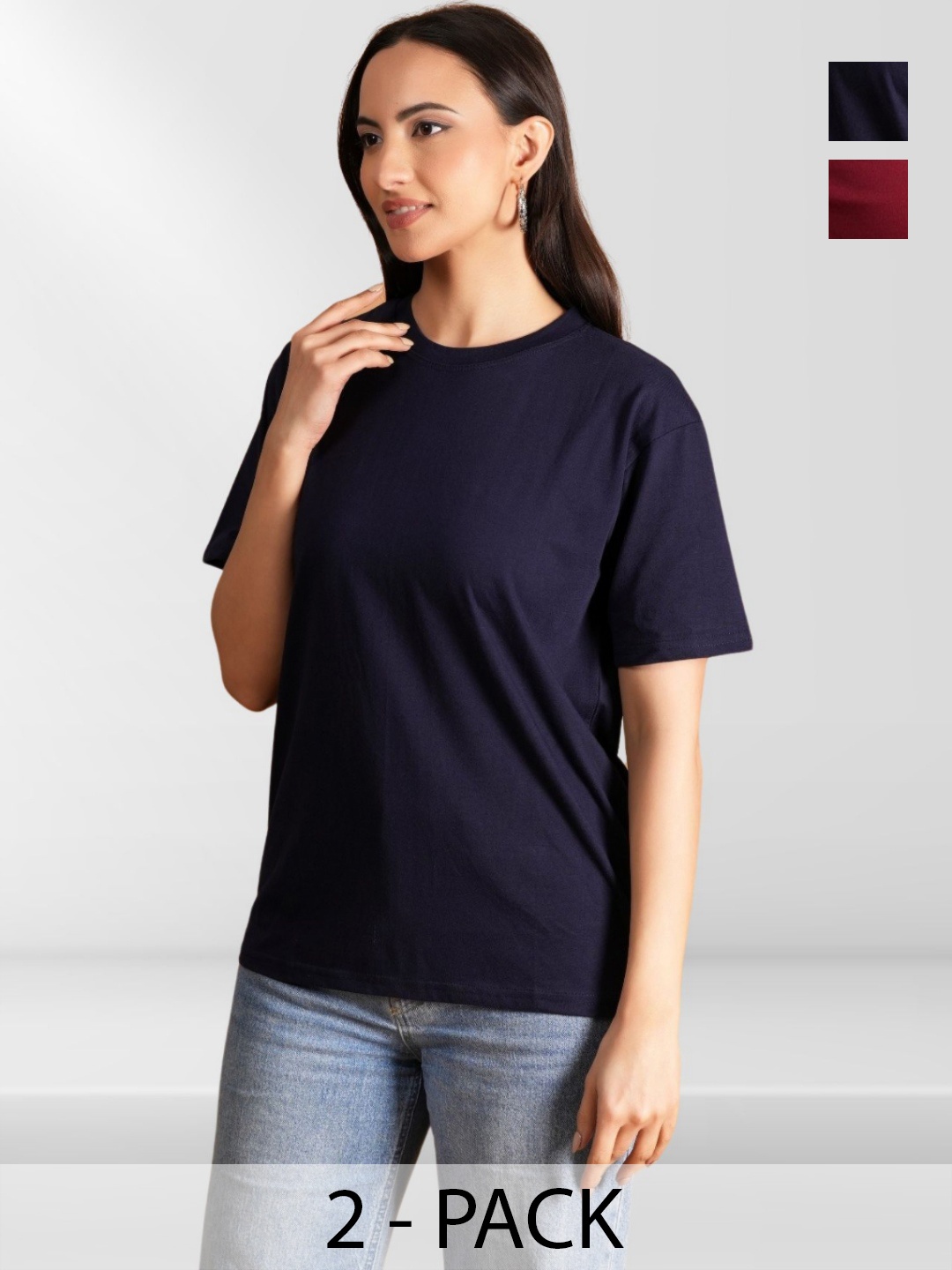 

BAESD Women 2 Printed Pockets T-shirt, Multi