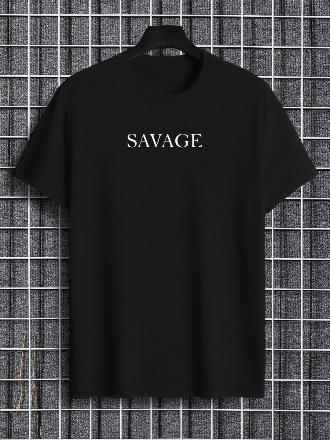 

TOGS & TERRE Men Typography Printed Monochrome Organic Cotton T-shirt, Black