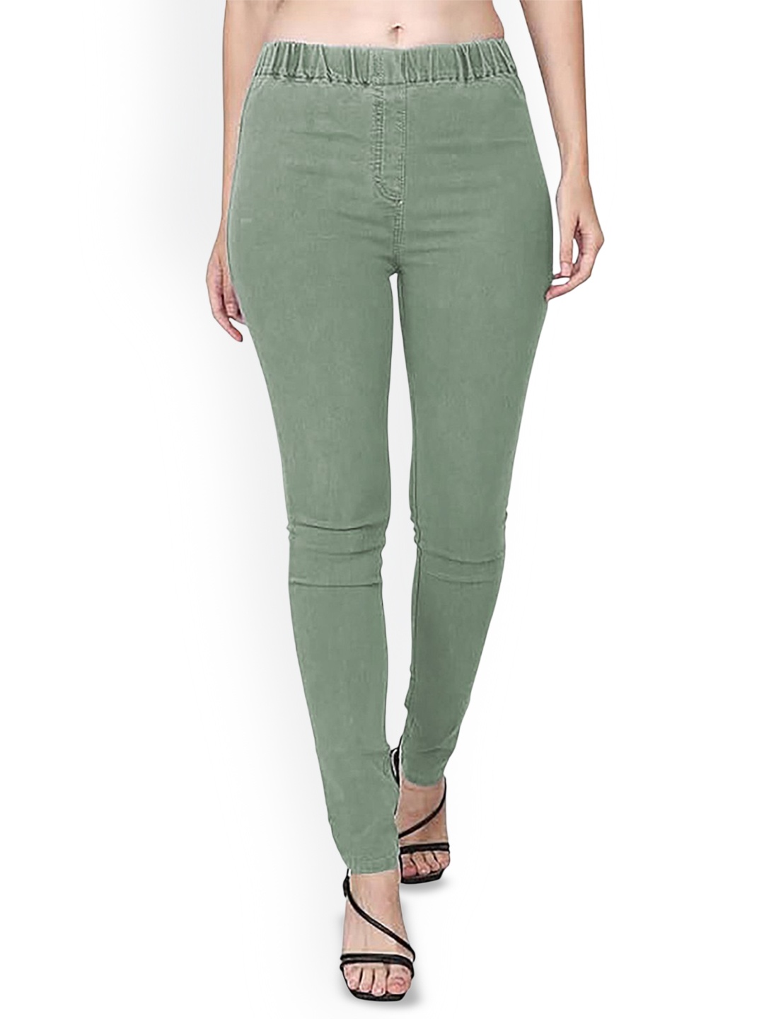 

Trusha Dresses Women Slim Fit Stretchable Jeans, Green