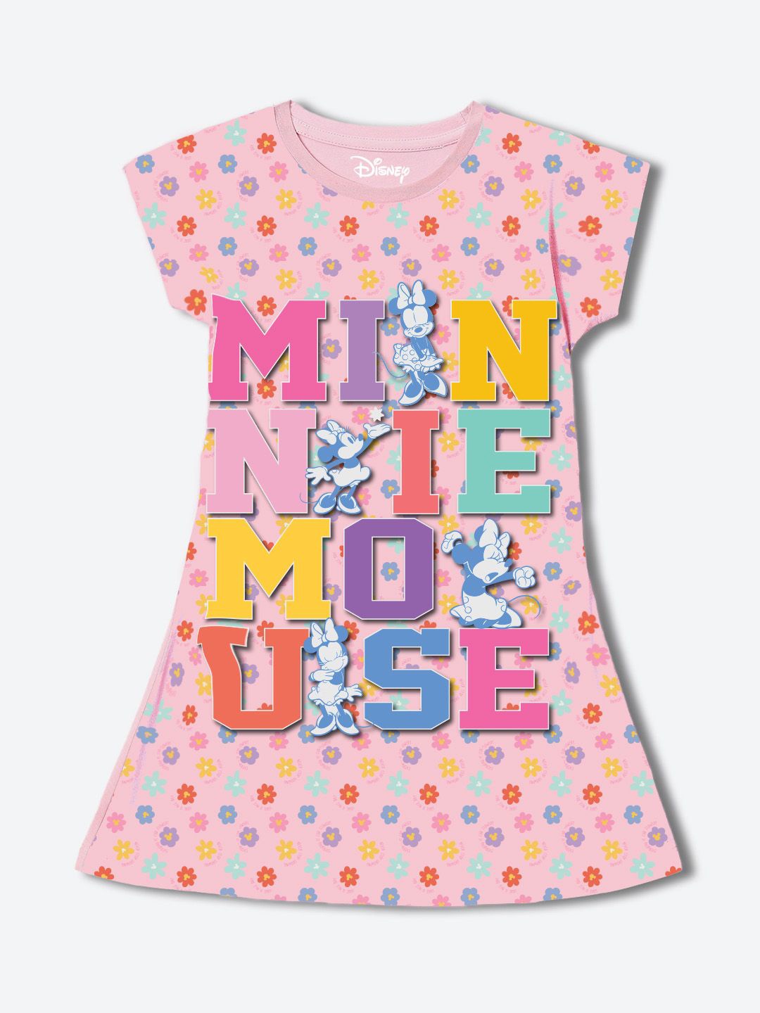

Wear Your Mind Girls Printed A-Line Dress, Pink