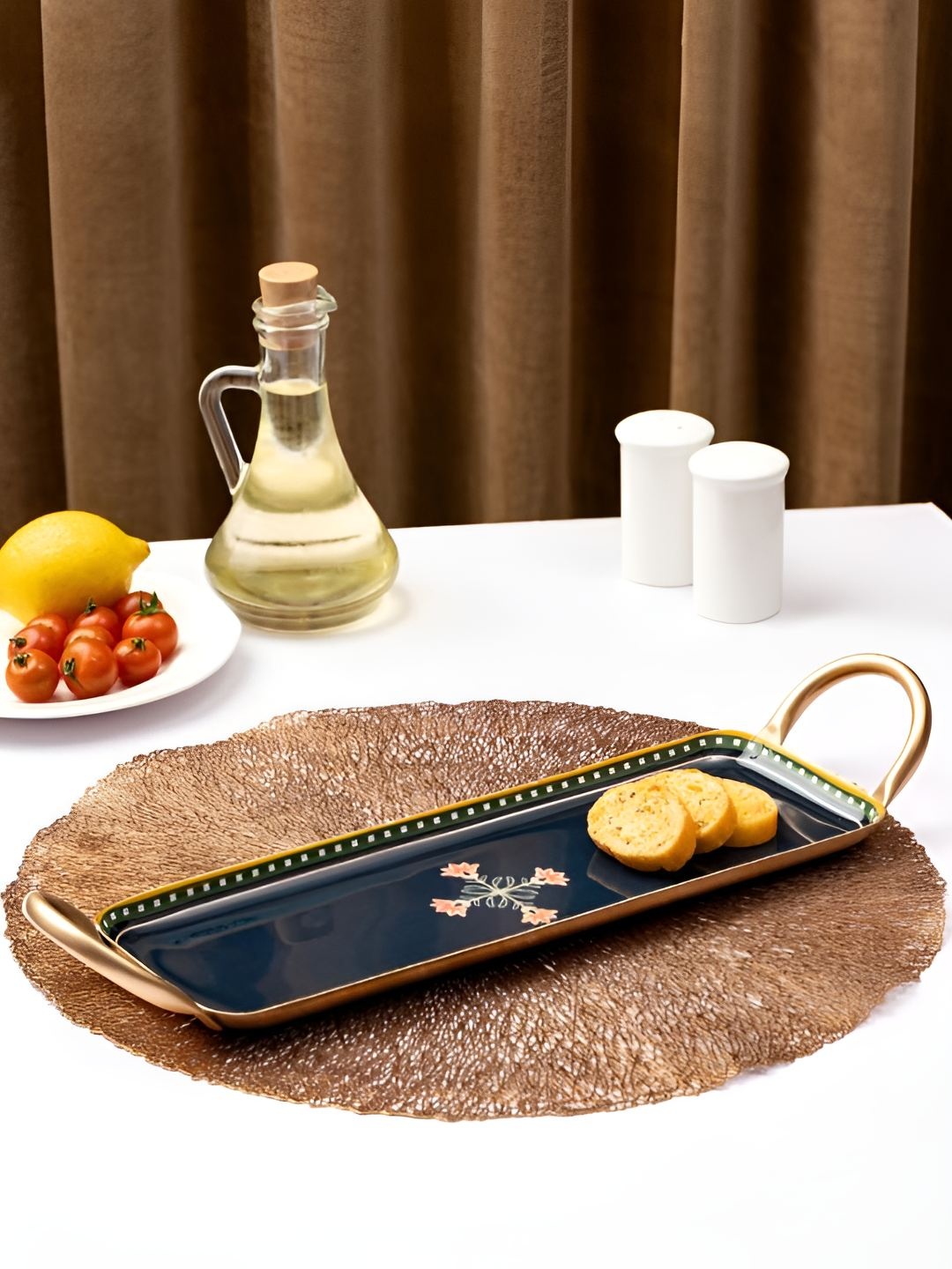 

The Pitara Project Blue 2024 Metal Serving Tray