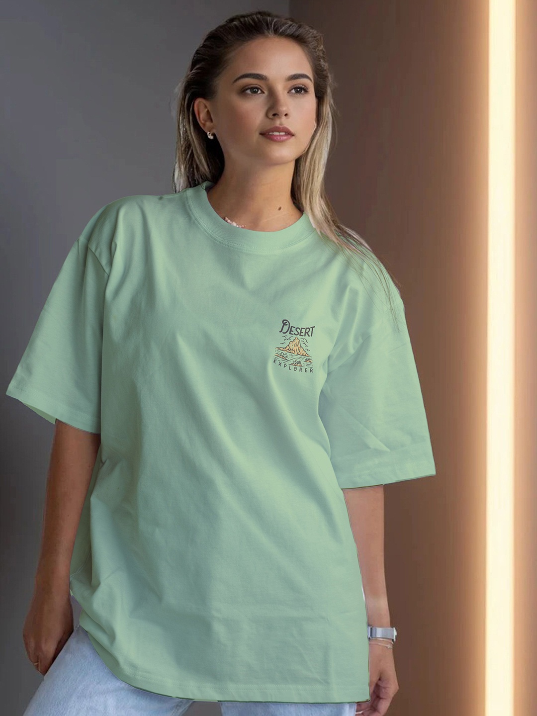 

Moda Rapido Women Applique T-shirt, Sea green