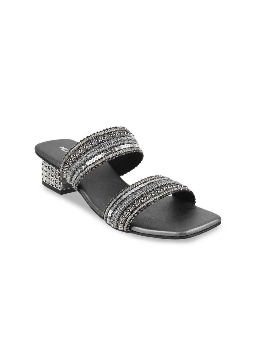 

Mochi Block Sandals, Metallic