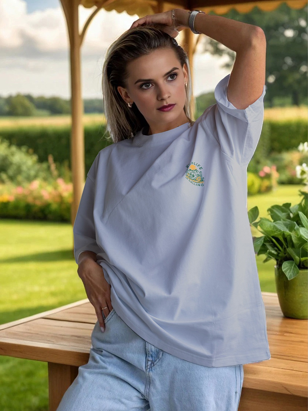 

Moda Rapido Women Applique T-shirt, Grey