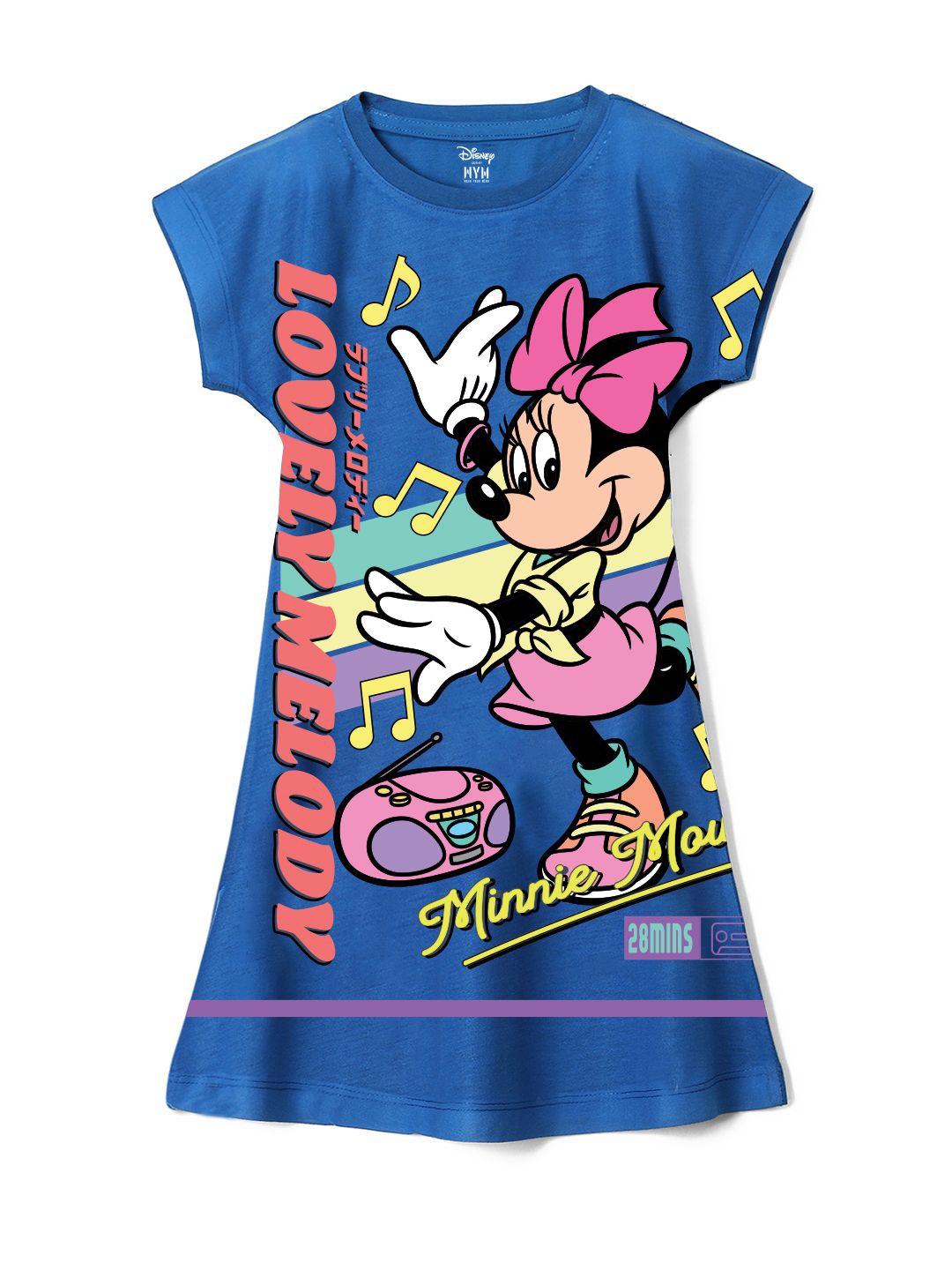 

Wear Your Mind Girls Minnie Mouse Printed A-Line Dress, Blue