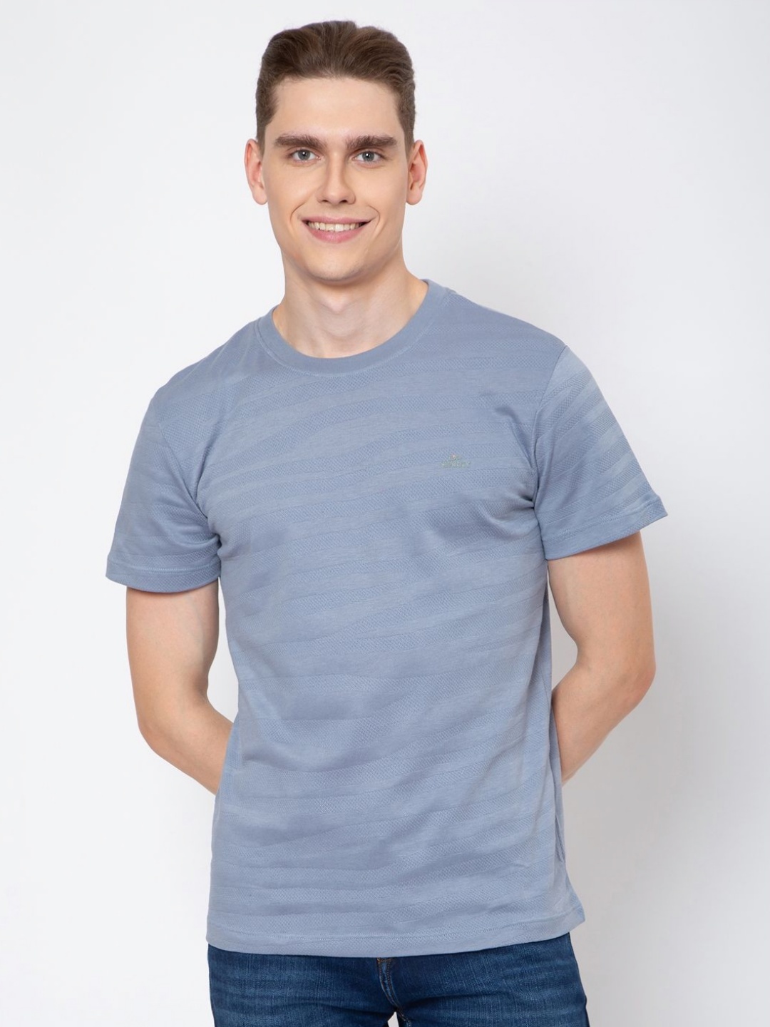

Sparky Men Raw Edge T-shirt, Blue