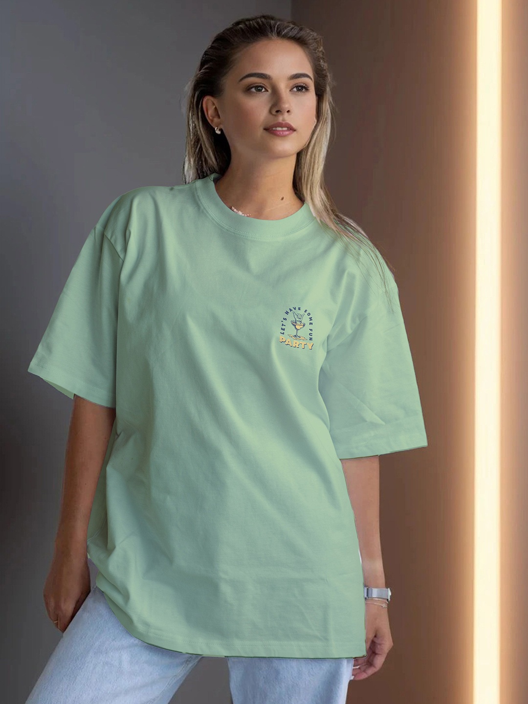 

Moda Rapido Women T-shirt, Sea green