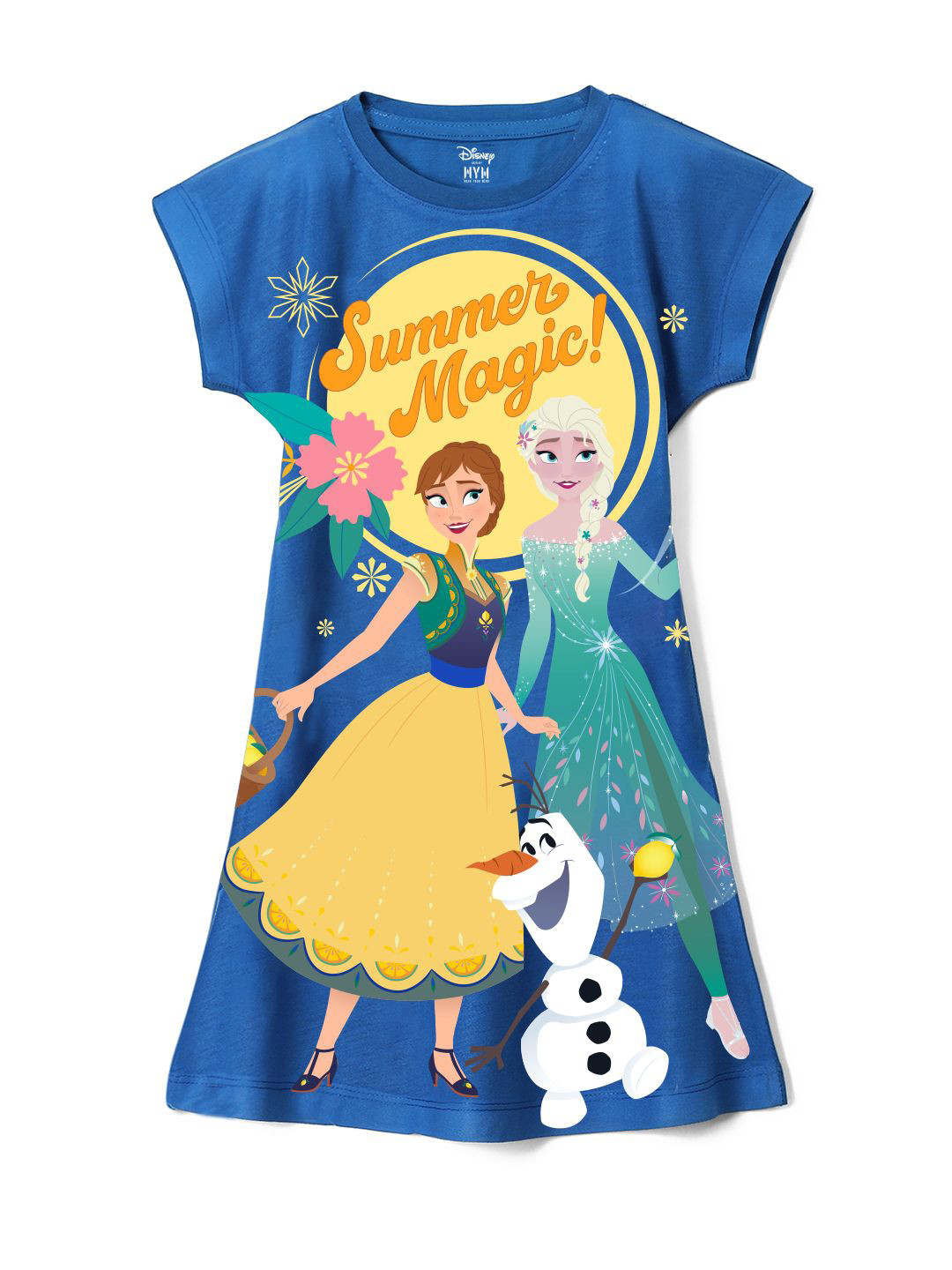 

Wear Your Mind Girls Printed A-Line Dress, Blue