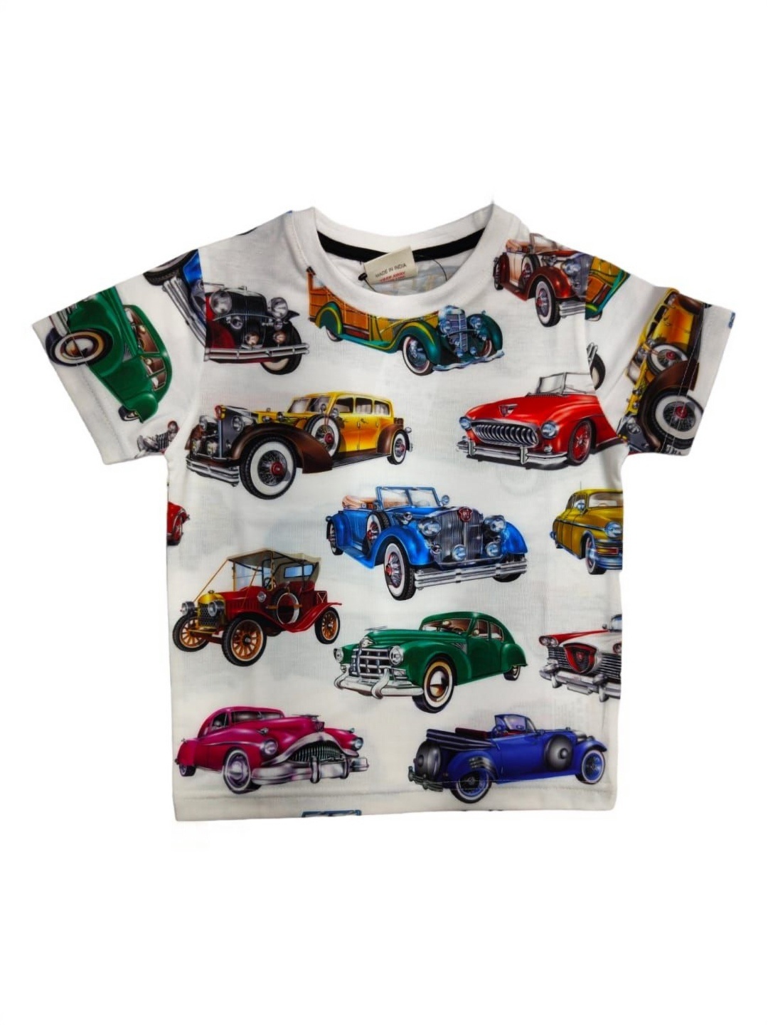 

BAESD Boys Sports Cars Printed Extended Sleeves T-shirt, White