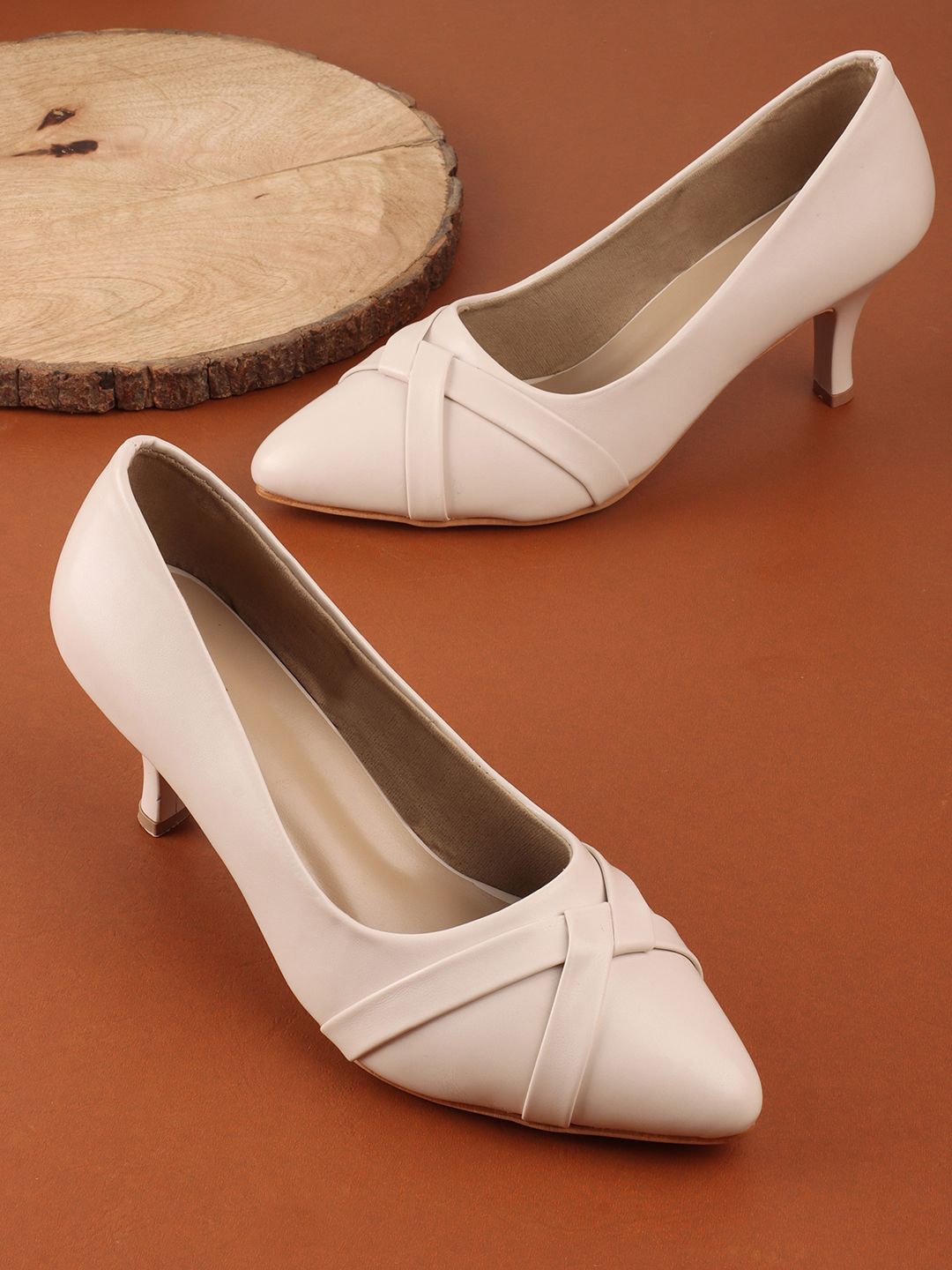 

Lavie PU Kitten Sandals, White