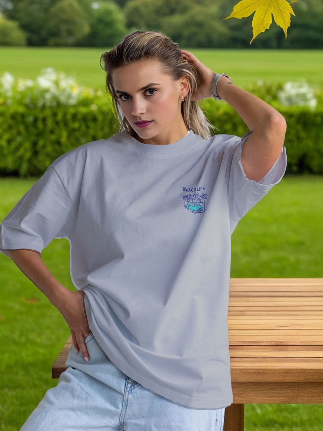 

Moda Rapido Women Applique T-shirt, Grey