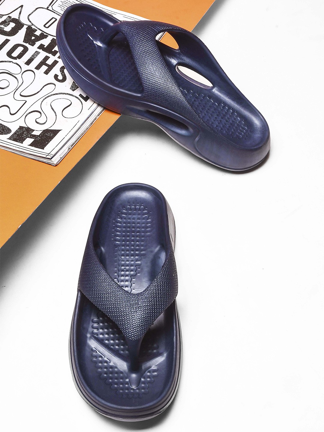 

BERSACHE Men Slip-On, Navy blue