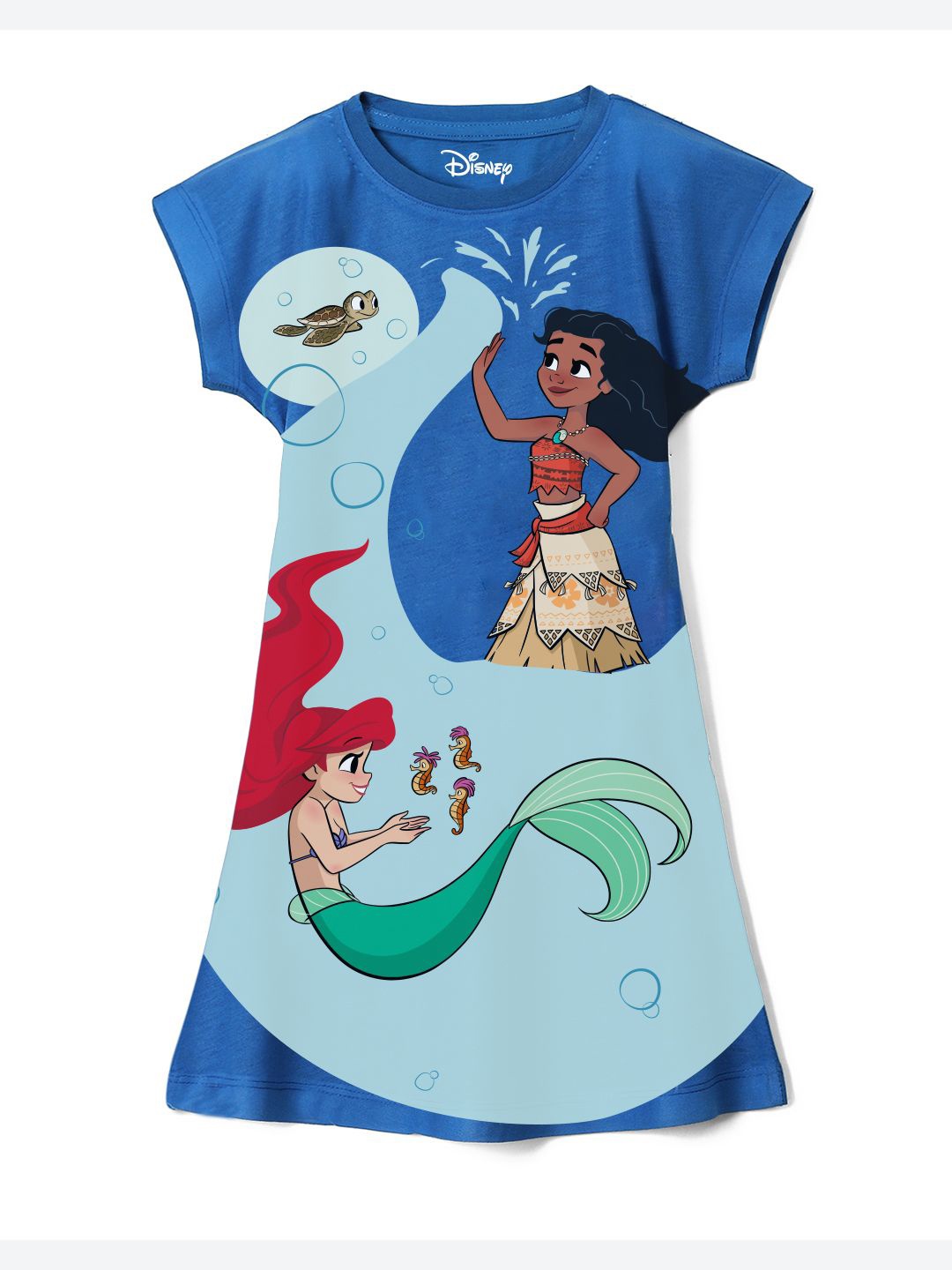 

Wear Your Mind Girls Graphic Printed T-shirt Dress, Blue