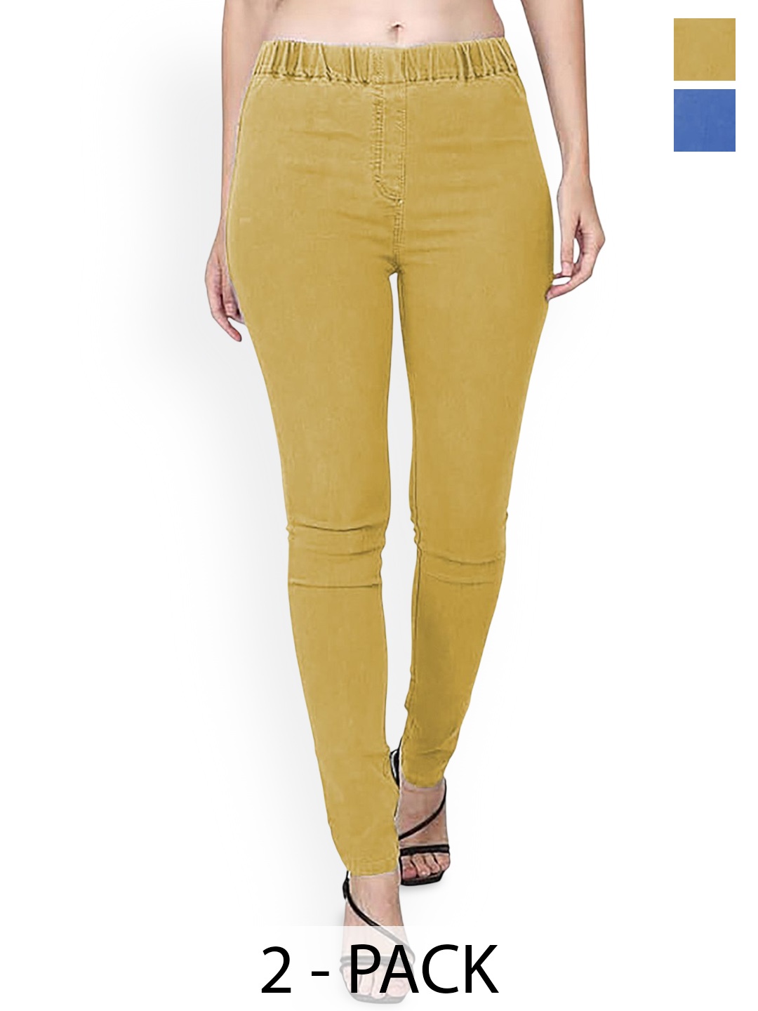 

Trusha Dresses Women Slim Fit Stretchable Jeans, Yellow