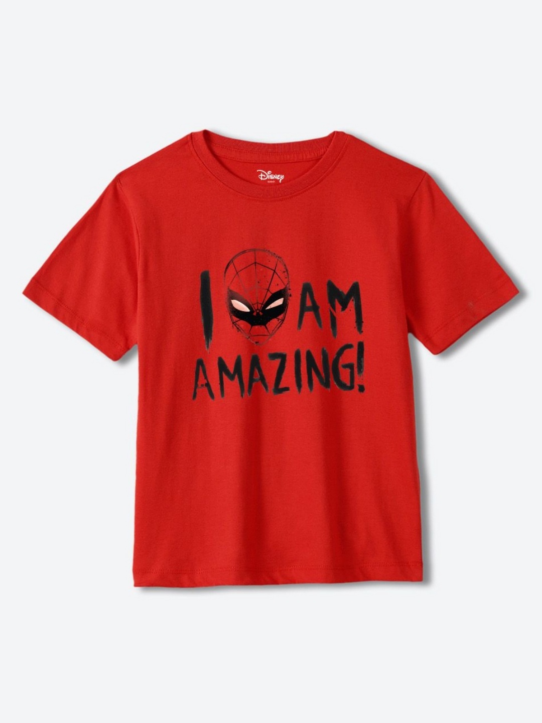 

Wear Your Mind Boys Printed Pure Cotton Applique T-shirt, Red