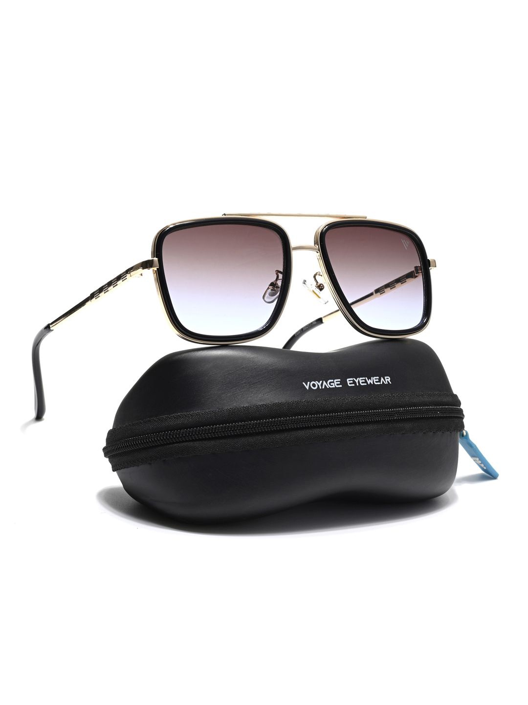 

Voyage Unisex Aviator UV Protected Sunglasses for Unisex Brown & Clear Lens 5G61MG6737