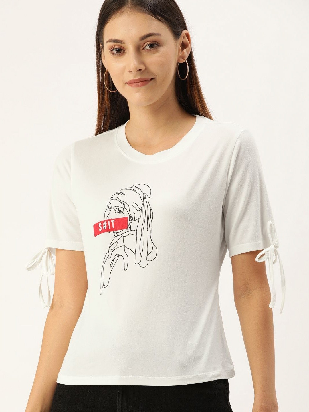 

DressBerry Women Printed T-shirt, White