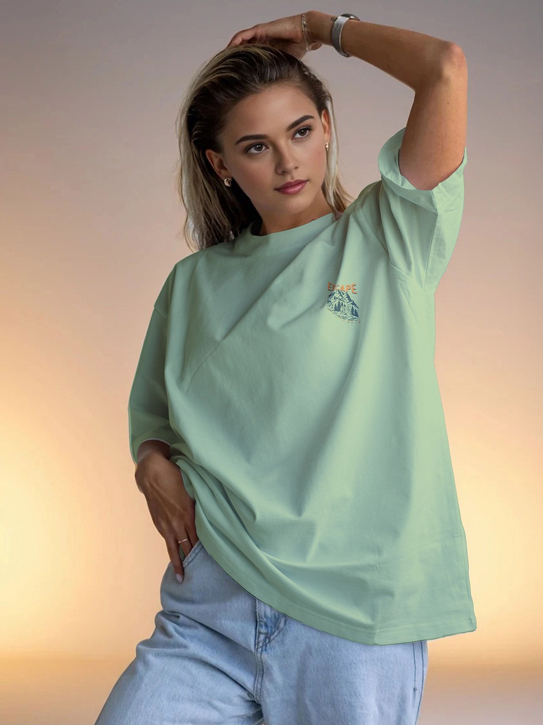 

Moda Rapido Women T-shirt, Sea green