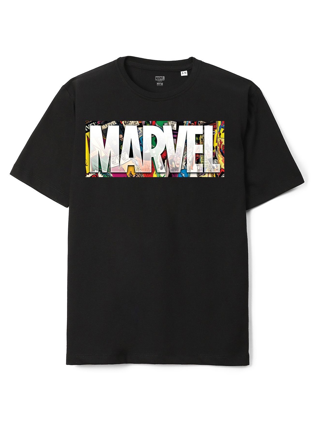 

Wear Your Mind Boys Avengers Printed Pure Cotton Pockets T-shirt, Black