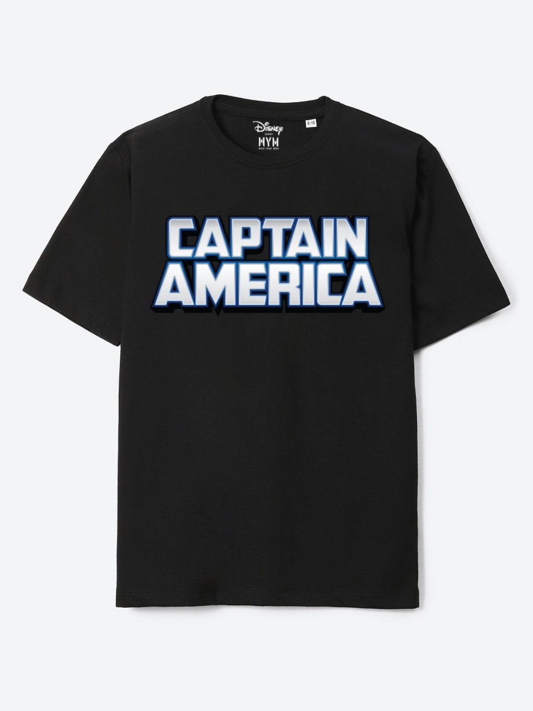 

Wear Your Mind Boys Avengers Printed Pure Cotton Applique T-shirt, Black