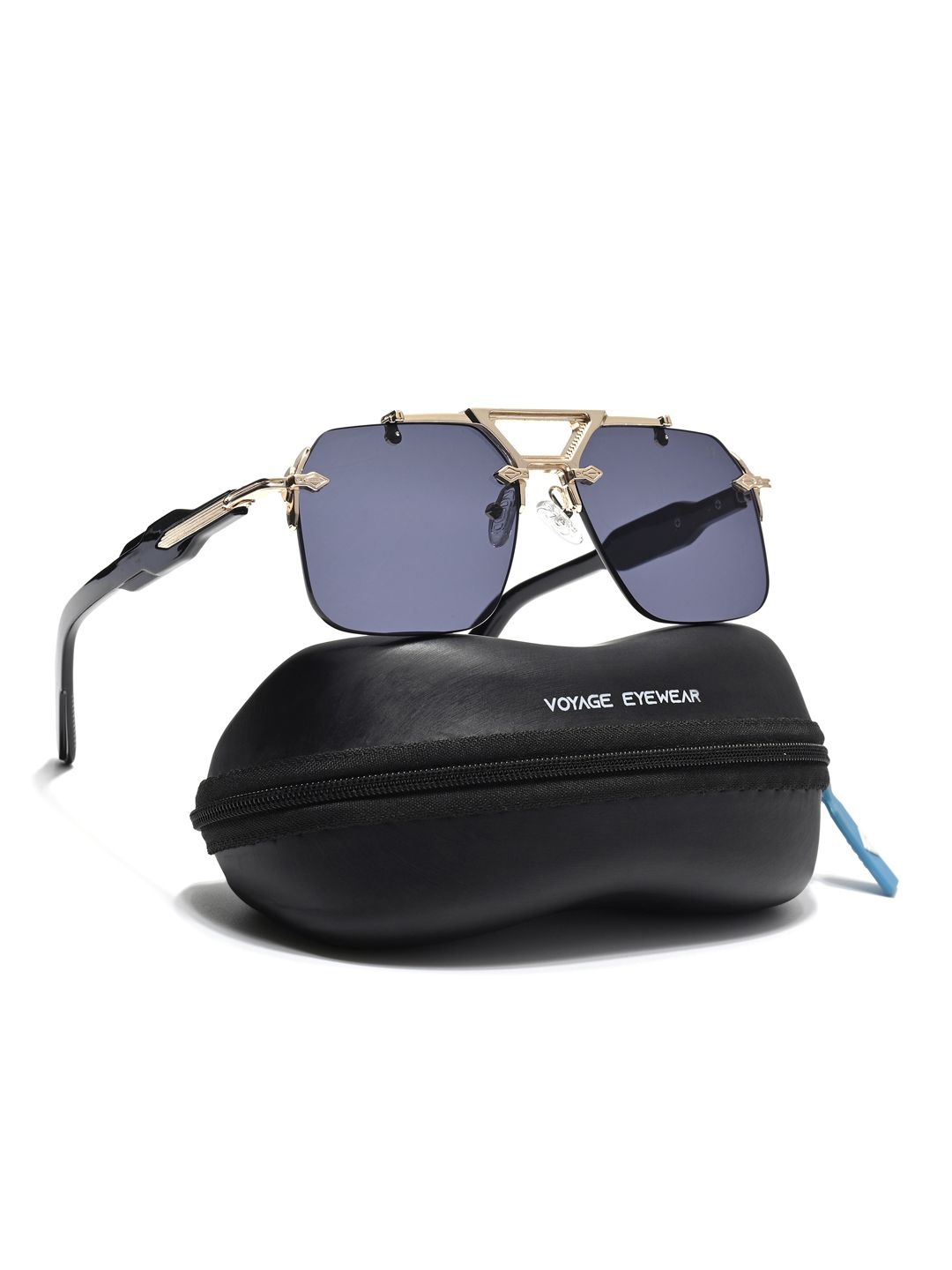 

Voyage Unisex Aviator UV Protected Sunglasses Black Lens Golden Frame 98212MG5882