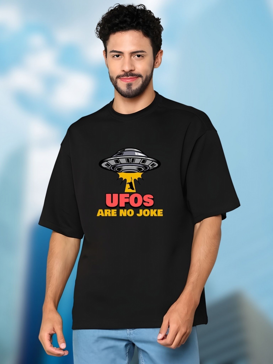 

THE BEETEL HOUSE Men Drop-Shoulder Sleeves T-shirt, Black