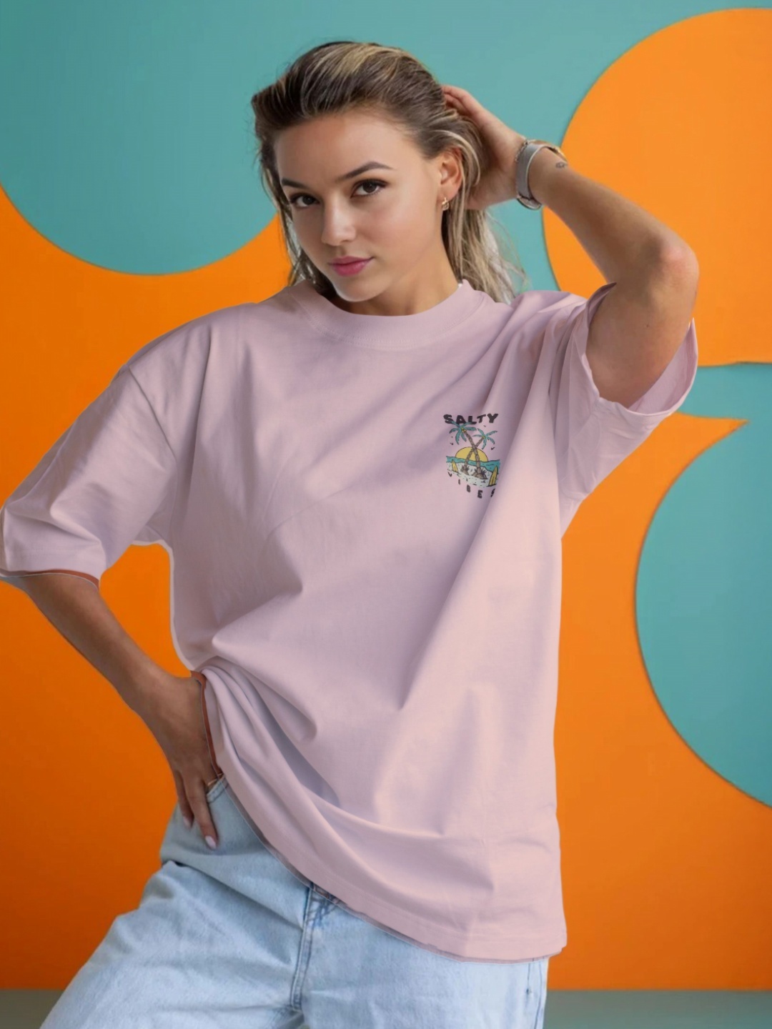 

Moda Rapido Women T-shirt, Peach