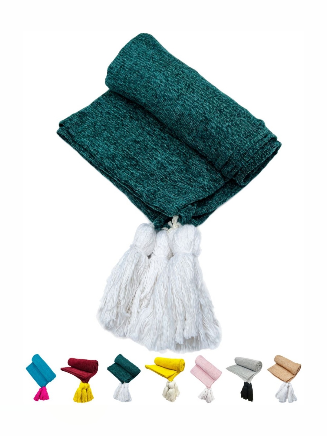 

Fashion Throw Teal & White Lightweight Breathable Throw