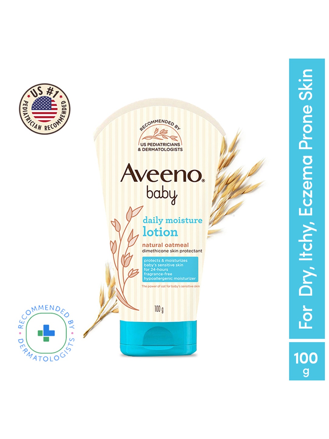 

Aveeno Baby Daily Moisturizing Lotion With Natural Oatmeal - 100g, Beige