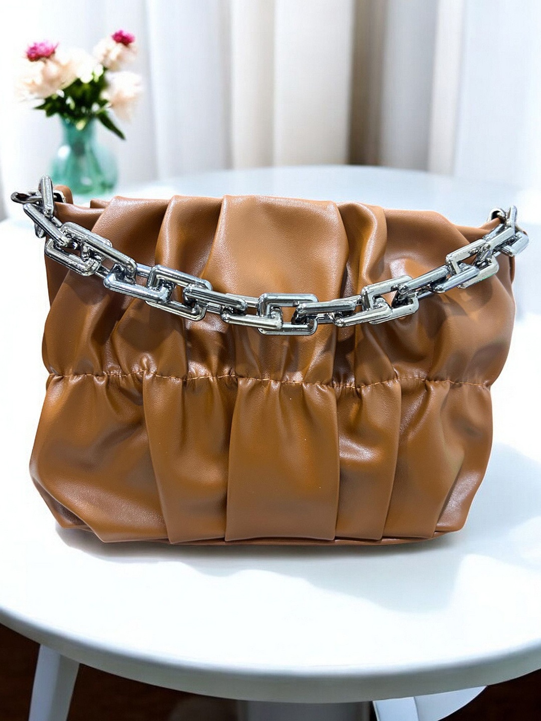

CLARIS JAMES PU Sling Bag, Tan