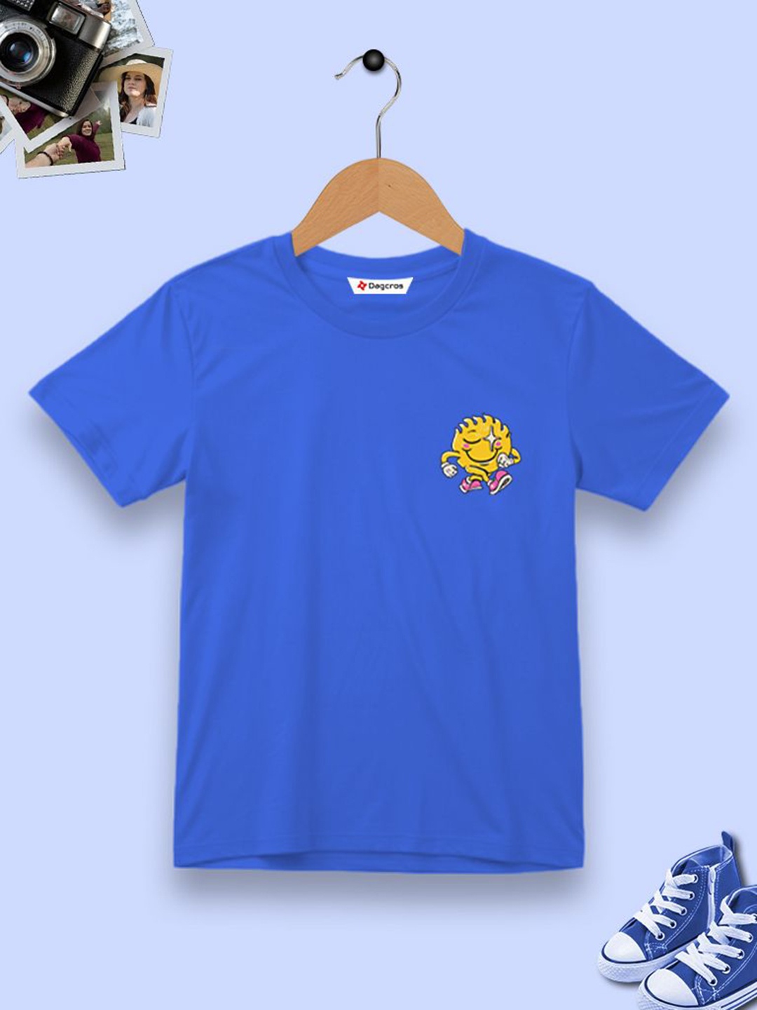 

Dagcros Boys Printed T-shirt, Blue