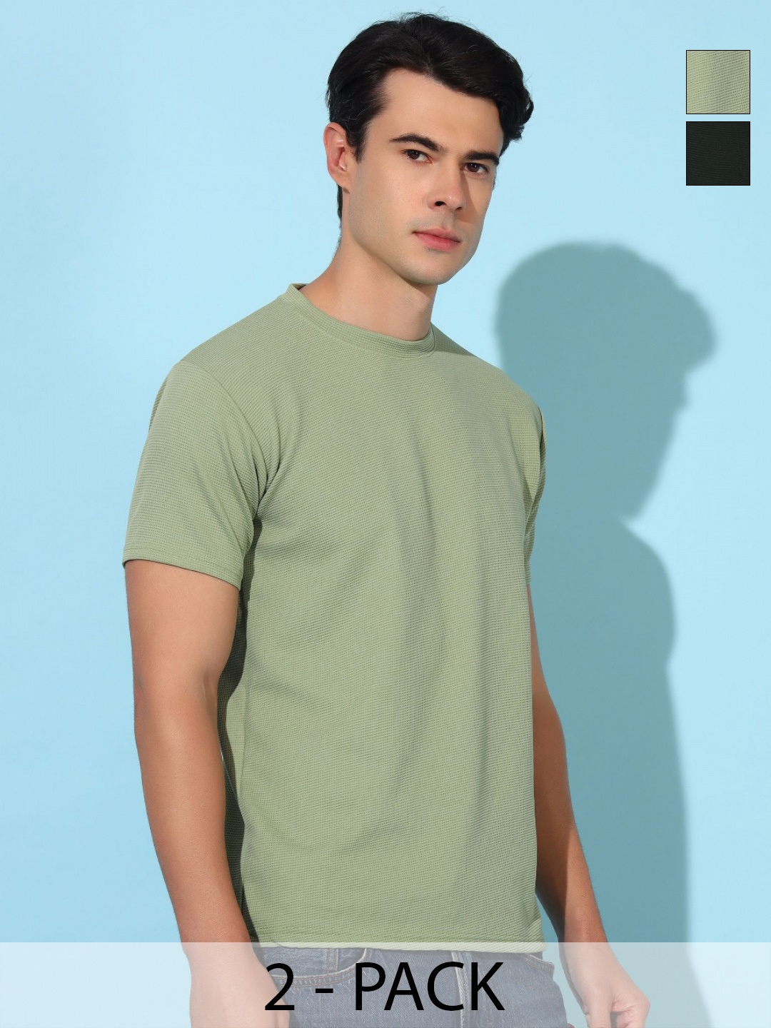 

Christy World Men 2 Raw Edge T-shirt, Multi